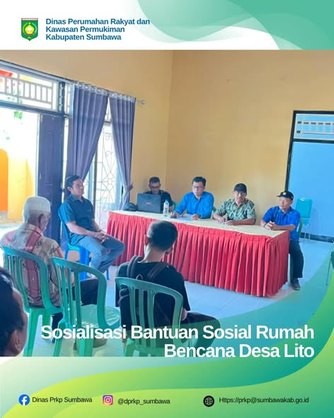 Sosialisasi Bantuan Sosial Rumah Bencana Desa Lito